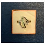 Genuine Opal ring, size 8, Sterling Silver