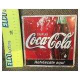 17x17 Coca Cola sign, metal