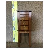 Jewelry armoire w/costume jewelry