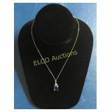 Tanzanite necklace, Sterling Silver