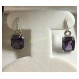4ct. Amethyst necklace, Sterling Silver