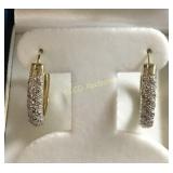 Diamond hoop earrings