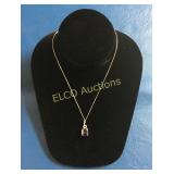 Amethyst necklace, Sterling Silver