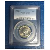 1986 P US Washington Quarter Graded MS64 by PCGS