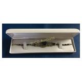 11ct. Onyx tennis bracelet, Sterling Silver