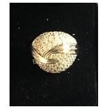 3.06ct. White Sapphire pave ring, Sterling Silver