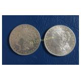 1881 O & 1883 O Morgan Silver Dollars, Extremely