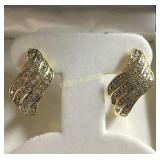 Diamond cluster earrings