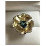 Alexandrite estate ring, Sterling Silver