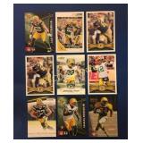 Lot of 9 Green Bay Packers football cards,