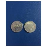 1921 S Morgan Silver Dollar & 1922 P Peace Silver