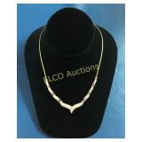 Diamond V necklace