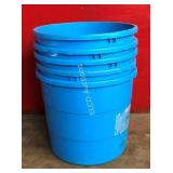 (5) Large blue buckets, times the money