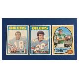 (3) Topps Cards, (1) 1972 Charlie Joiner,