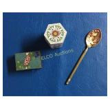 Colisonne lot, (1) Antique Chinese match holder,