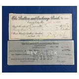 (2) Early Checks, 1889 & 1915, (1) The Bullion