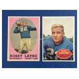 (2) Topps Bobby Lane Football Rub Cards, 1958 &