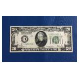 1928 B $20 Federal Reserve Note, Payable in Gold