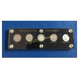 US Silver Dime Set, (1) 1820 Bust Dime, (1) 1853