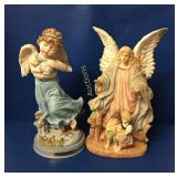 (2) Angel figurines, (1) Meerchi 8 1/2 "