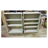 2 metal shelf cabinets