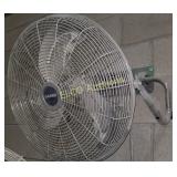 Floor fan with wall mount bracket