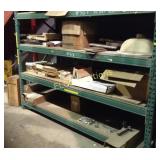Green pallet rack w/contents
