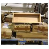 (9) Boxes, 12" roll out cabinet drawers,