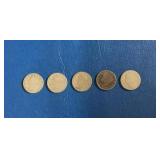 (5) Liberty Head V Nickels, times the money