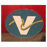 Valero round light up sign