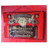 Budweiser beer sign