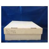Storage box labeled 1982 Donruss baseball cards,