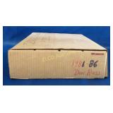 Storage box labeled 1981-1986 Donruss baseball