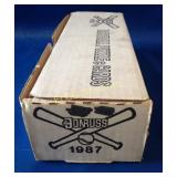 Storage box labeled 1987 Donruss baseball cards &