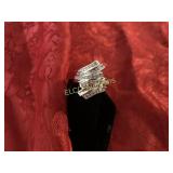 Diamond baguette dinner ring