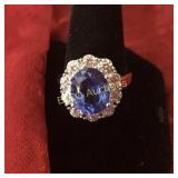 3.88ct. "Lady Diana" Tanzanite ring