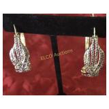 Diamond hoop earrings