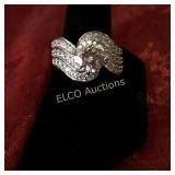 3.69ct. White Sapphire estate ring, Stering Silver