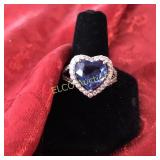 3.06ct. Tanzanite heart ring