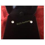 2ct. White Sapphire solitaire earrings