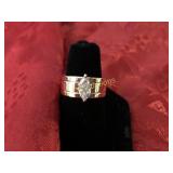 .94ct. Marque Diamond solitaire ring, 14K Gold