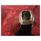 6ct. Smokey Topaz ring, Sterling Silver