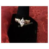 1.25ct. Marque Diamond solitaire ring, 14K Gold