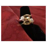 Citrine estate ring, Sterling Silver