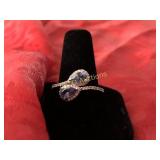 Couble Tanzanite estate ring