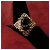 3.44ct. Garnet & Citrine ring