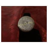 2ct. White Sapphire estate ring, Sterling Silver