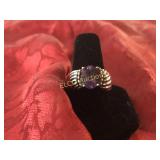 2.85ct. Amethyst estate ring, Sterling