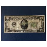 1934 Crisp Uncirculated Federal Reserve $20 Note,