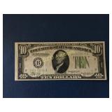 1934 Crisp Uncirculated Federal Reserve $10 Note,